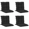 Žemintaško kėdžių pagalvėlės rinkinys 4 pcs Melanas Juodas