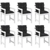 Žemintaško kėdžių pagalvėlės rinkinys 6 pcs Melanas Juodas