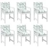 Lauko pagalvė 6 pcs Balta 100 x 50 x 7 cm Audinys