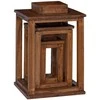 Žibintas 3 pcs Natūrali Mahogany Medis