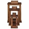 Žibintas 3 pcs Natūrali Mahogany Medis