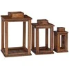 Žibintas 3 pcs Natūrali Mahogany Medis