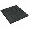 Žingsnių akmuo 6 pcs Juodas 40,5 x 40,5 x 2 cm Guma