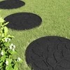 Žingsnių akmuo 6 pcs Juodas Ø 44 x 2 cm Guma