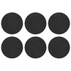 Žingsnių akmuo 6 pcs Juodas Ø 44 x 2 cm Guma