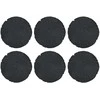 Žingsnių akmuo 6 pcs Juodas Ø 45 x 1,8 cm Guma
