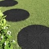 Žingsnių akmuo 6 pcs Juodas Ø 45 x 1,8 cm Guma