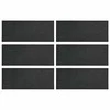 Žingsnių akmuo 6 pcs Juodas 60,5 x 25 x 2 cm Guma