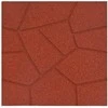 Žingsnių akmuo 6 pcs Raudona 40,5 x 40,5 x 2 cm Guma