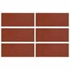 Žingsnių akmuo 6 pcs Raudona 60,5 x 25 x 2 cm Guma