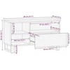 TV vienetai 80 x 33 x 46 cm Ruda Apdirbta mediena