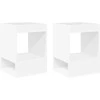 Žurnalinis staliukas 2 pcs Balta 40 x 40 x 56 cm
