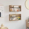 Žurnalų stovas 2 pcs Amatininkų ąžuolas 60 x 12 x 30 cm