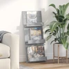 Žurnalų stovas Betono pilka 43 x 11 x 102 cm Apdirbta mediena