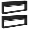 Žurnalų stovas su lentyna 2 pcs Juodas ąžuolas 80 x 12 x 30 cm