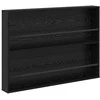 Žurnalų stovas su lentyna 2 pcs Juodas ąžuolas 100 x 12 x 70 cm