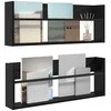 Žurnalų stovas su lentyna 2 pcs Juodas ąžuolas 80 x 12 x 30 cm
