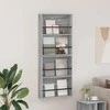Žurnalų stovas su lentyna 2 pcs Pilkas Sonoma 60 x 12 x 70 cm