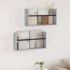 Žurnalų stovas su lentyna 2 pcs Pilkas Sonoma 60 x 12 x 30 cm