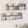 Žurnalų stovas su lentyna 2 pcs Pilkas Sonoma 100 x 12 x 30 cm