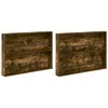 Žurnalų stovas su lentyna 2 pcs Rūkyta ąžuolas 100 x 12 x 70 cm