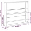 Žurnalų stovas su lentyna 2 pcs Rūkyta ąžuolas 80 x 12 x 70 cm