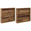 Žurnalų stovas su lentyna 2 pcs Senas medis 80 x 12 x 70 cm