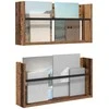 Žurnalų stovas su lentyna 2 pcs Senas medis 60 x 12 x 30 cm