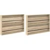 Žurnalų stovas su lentyna 2 pcs Sonoma ąžuolas 100 x 12 x 70 cm
