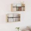 Žurnalų stovas su lentyna 2 pcs Sonoma ąžuolas 60 x 12 x 30 cm