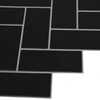 Žuvies kaulo plytelė 10 pcs Juoda 30 x 30 cm