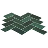 Žuvies kaulo plytelė 10 pcs Tamsiai žalia 30 x 30 cm