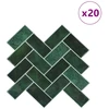 Žuvies kaulo plytelė 20 pcs Tamsiai žalia 30 x 30 cm