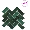 Žuvies kaulo plytelė 50 vnt. Tamsiai žalia 30 x 30 cm