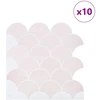 Žuvies žvynų plytelė 50 pcs Šviesiai rožinė 30 x 30 cm
