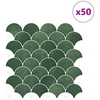 Žuvies žvynų plytelė 50 pcs Tamsiai žalia 30 x 30 cm