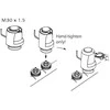 Danfoss terminė pavara 088H3220 Thermot / TWA-K, M30x1.5, 230V, NC