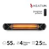 Infraraudonųjų spindulių šildytuvas Heatum H2500R CORE Juodas