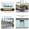 Pastatomas Infraraudonųjų spindulių šildytuvas Heatum H2500R CORE Juodas su vienkoju stovu