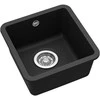 Compotexa Akmens masės plautuvė HELIKA Arca SQA100W, Silicsana spalva: Juoda | Juodas metallic 601