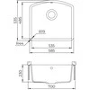 Compotexa Akmens masės plautuvė HELIKA Arca SQA103W, Silicsana spalva: Grafitas | Graphite 222