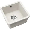 Compotexa Akmens masės plautuvė HELIKA Arca SQA100W, Silicsana spalva: Balta | Alba 710