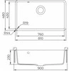 Compotexa Akmens masės plautuvė HELIKA Arca SQA104W, Silicsana spalva: Grafitas | Graphite 222