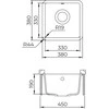 Compotexa Akmens masės plautuvė HELIKA Arca SQA100W, Silicsana spalva: Pilka| Aliumetallic 202