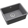 Compotexa Akmens masės plautuvė HELIKA Arca SQA102W, Silicsana spalva: Pilka| Aliumetallic 202