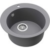Compotexa Akmens masės plautuvė HELIKA Clarus SR100W, Silicsana spalva: Pilka| Aliumetallic 202