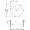 Compotexa Akmens masės plautuvė HELIKA Clarus SR100W, Silicsana spalva: Grafitas | Graphite 222