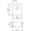 Compotexa Akmens masės plautuvė HELIKA Simplex SQS100W, Silicsana spalva: Šiltas betonas | Argent 220