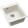 Compotexa Akmens masės plautuvė HELIKA Simplex SQS100W, Silicsana spalva: Balta | Alba 710
