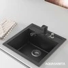 Compotexa Dirbtinio granito plautuvė HELIKA Tesa SQT100W Smėlio | rusvai gelsvas 110